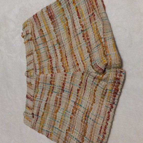 Anthropologie What Comes Around Goes Around Multicolor Tweed Boucle Shorts - Picture 4 of 13